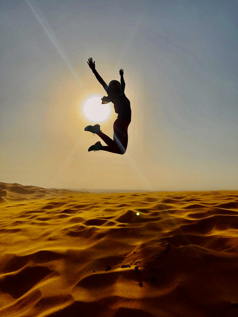 A sunset moment in the desert