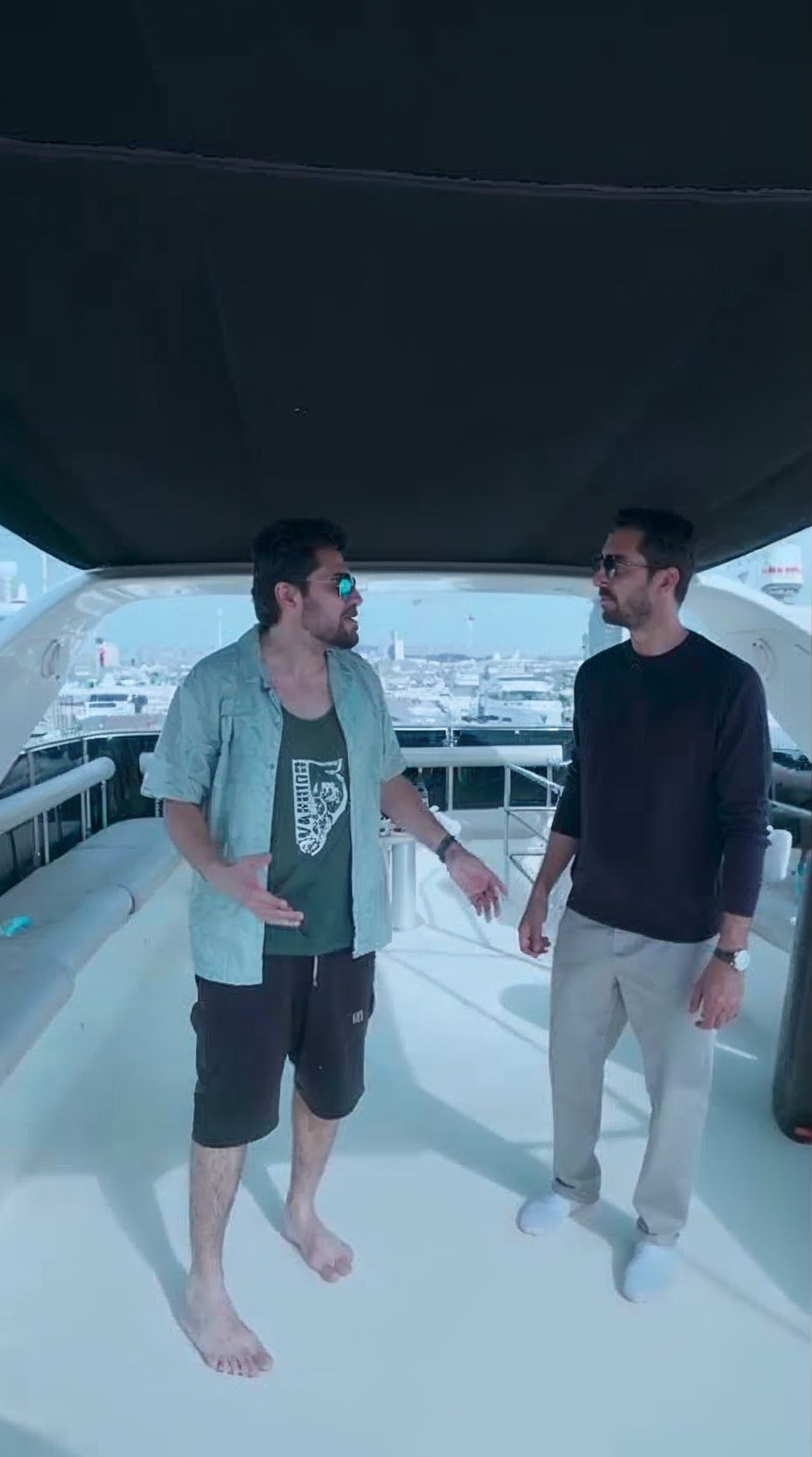 Friends enjoying time on a yacht